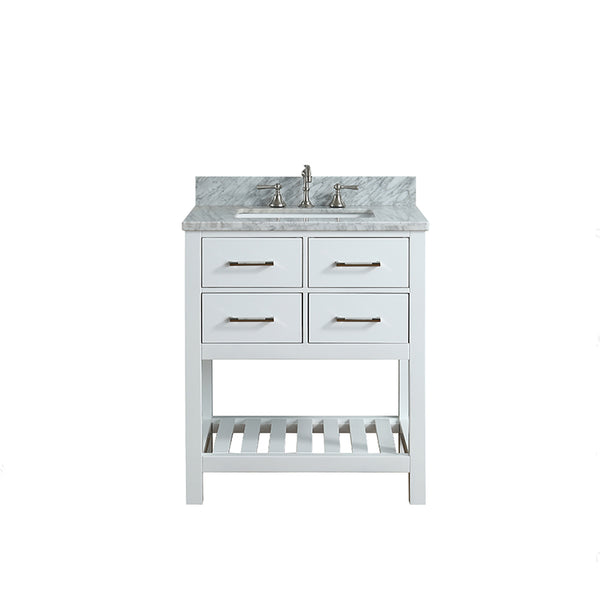 Homedee 30-Inch White Single Sink Classic Bathroom Vanity Durable Bath Cabinet