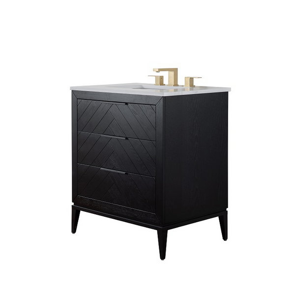 Homedee Vietnam Modern Wooden French Cream Style Vanities Floor Flounted Bathroom Cabinet for Hotels Simple Vanity Combos
