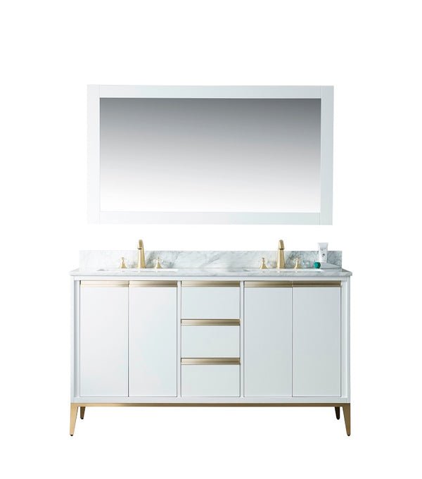 Homedee Nordic Solid Wood American-Style Bathroom Vanity Luxury Lighted Washbasin Cabinet Combination Simple Design