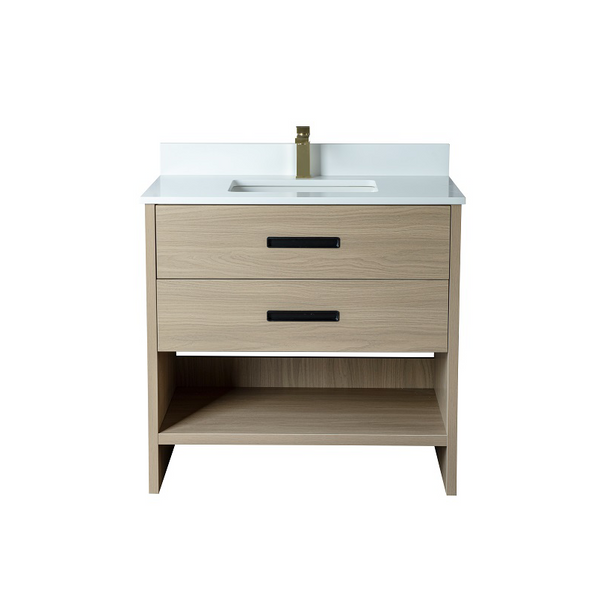 Homedee 36inch Solid Wood Bathroom Vanity Cabinet