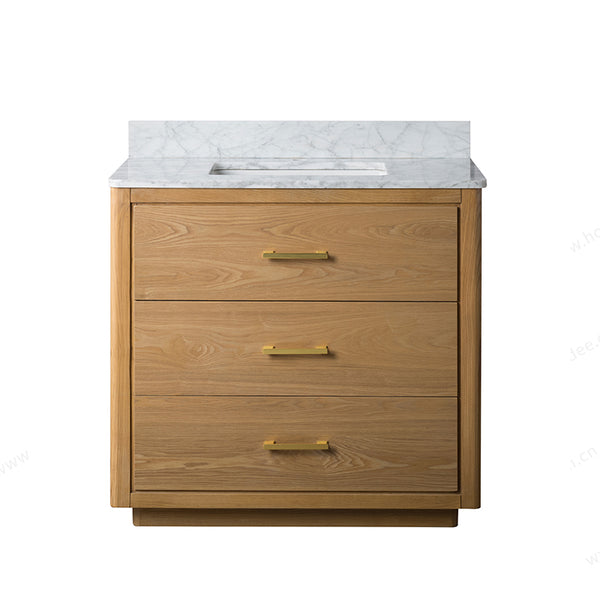 Homedee High Quality Bathroom Furniture Bathroom Cabinet with Ceramic Integrated Basin
