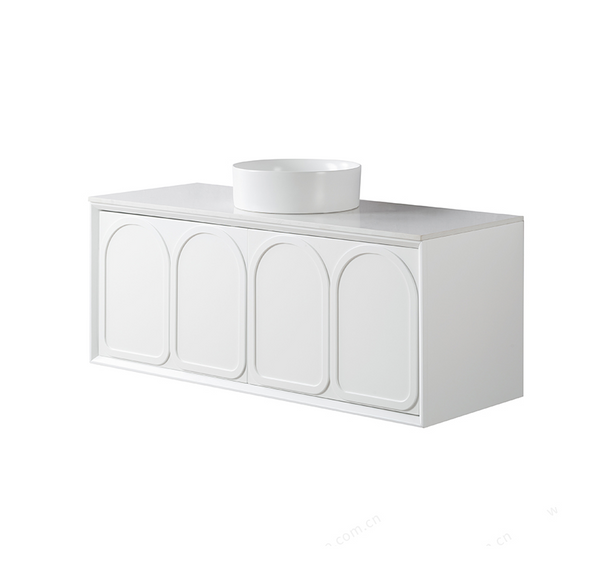 Homedee White Trending Hotel Style Exquisite Design Bathroom Cabinet Vanity