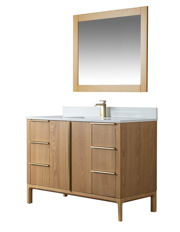 Homedee 48 inch modern style bathroom vanity wooden bathroom cabinet