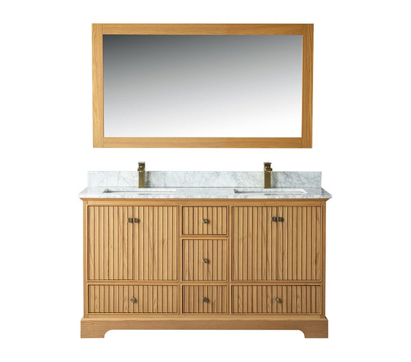 Homedee Elegant Double Sink Vanity Bathroom Cabinet Modern Design Floor Mounted Wooden Cabinets