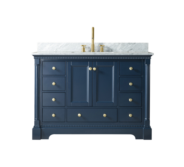 Homedee 48inch Blue Exquisite Decorative Classic High end Bathroom Cabinet