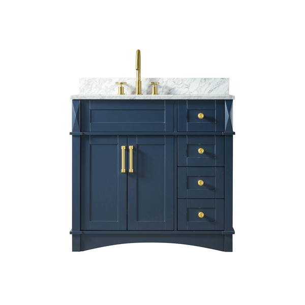 Homedee Modern Blue Wooden Bathroom Cabinet New Design Modern Bathroom Vanities