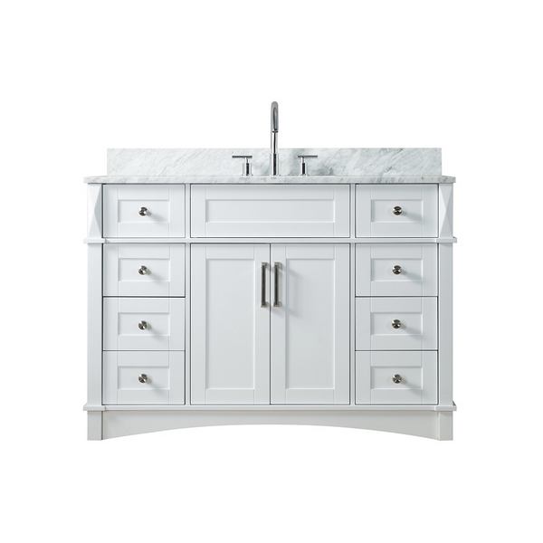 Homedee Vietnam 48inch Solid Wood Carcase New Design Floor Mounted Apartment Use Bathroom Vanity Cabinet