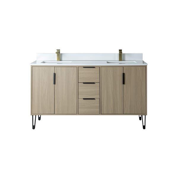 Homedee Vietnam's Top Quality Solid Wood Double Sink Bathroom Vanity