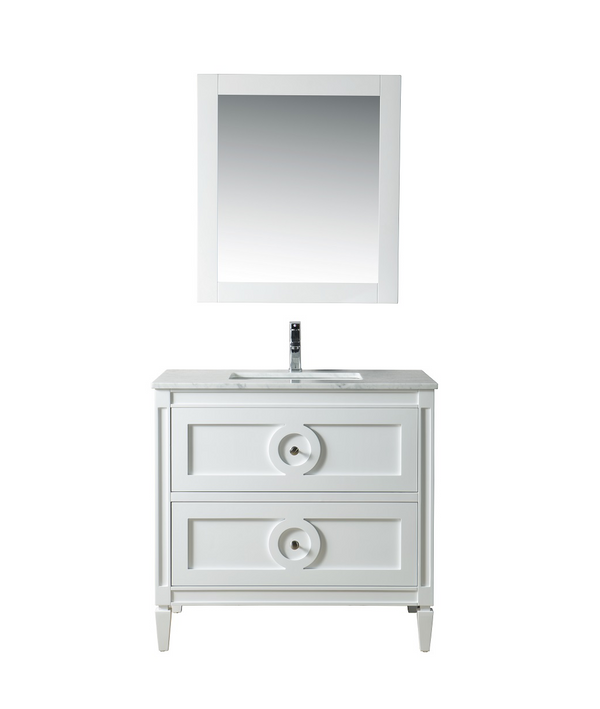 Homedee Modern High-Grade Light Luxury Wooden Bathroom Vanity Single Sink Drawers