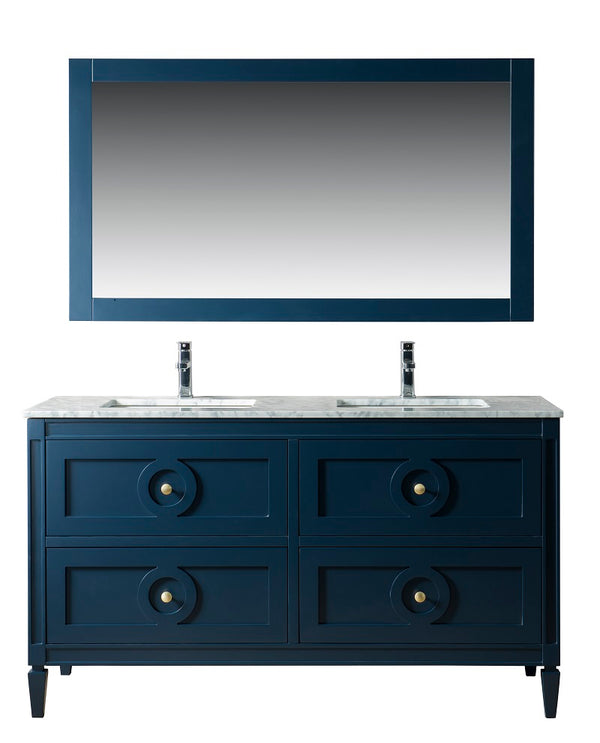 Homedee Free Standing Solid Wood Double Bowl Bathroom Vanity Cabinet Furniture