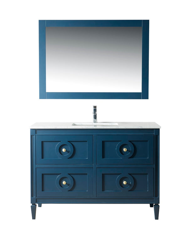 Homedee North America Luxury Standing Wooden Bathroom Vanity Cabinet with Makeup Mirror