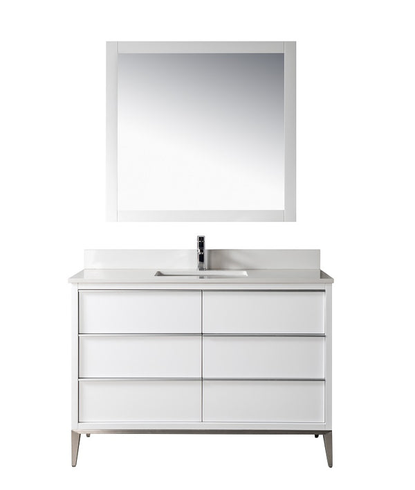 Homedee High Quality Solid Wood Single Sink Bathroom Vanity Vietnam's Choice