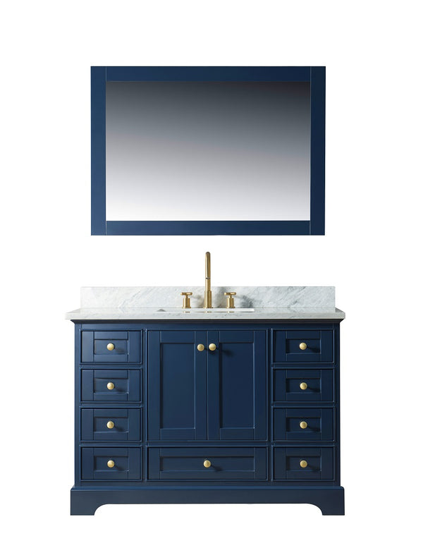 Homedee 48inch European style luxury bathroom solid wood vanity with sink wooden bathroom vanity