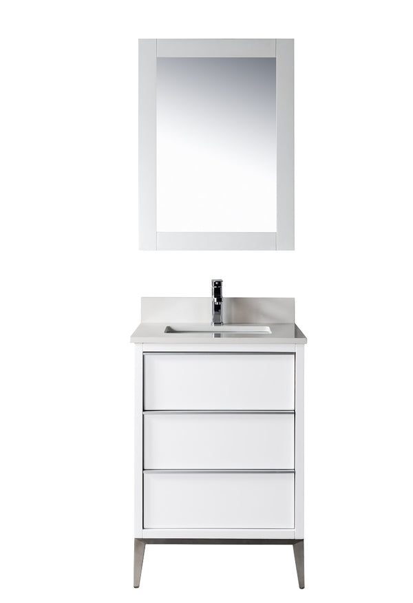 Homedee 24inch Single Sink Minimalist Style Functional Bathroom Vanities