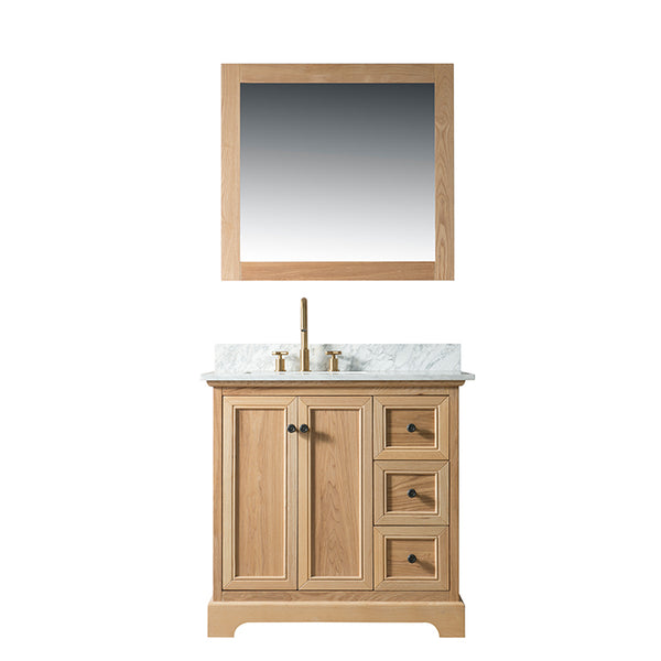 Homedee Modern Single Bathroom Vanity Simple Elegant Featuring Ceramic Countertop Single Bathroom Furniture