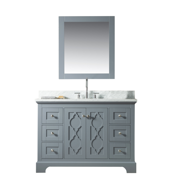 Homedee 48 Inch Single Sink Wooden Bathroom Cabinet with Mirror