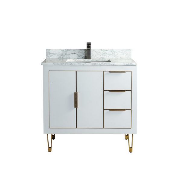 Homedee 36inch Antique Wood Bathroom Vanity