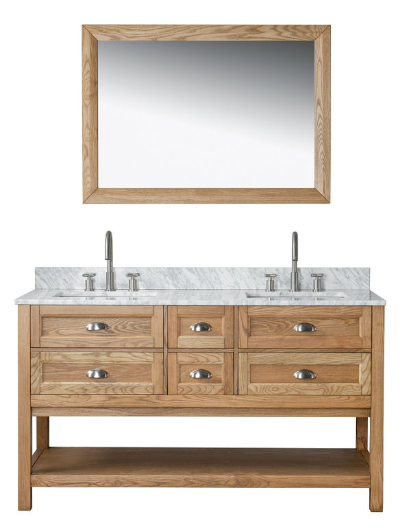 Homedee 60inch Modern Classic Top Double Sink Floor Mounted Bathroom Vanity Cabinet
