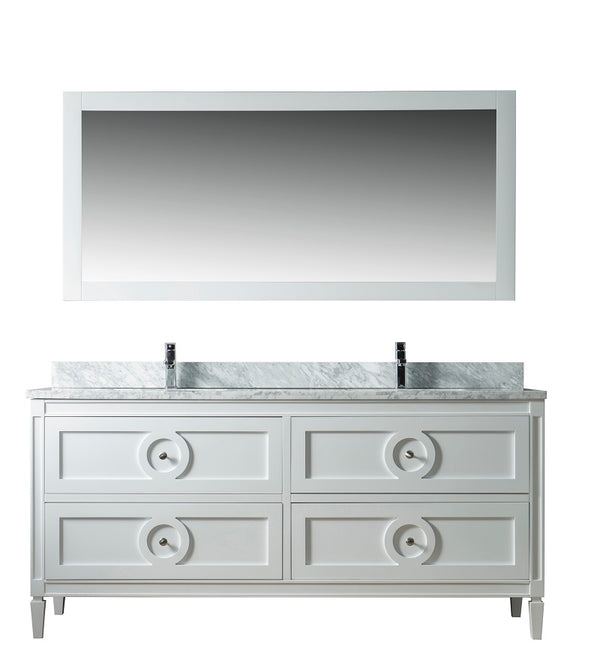 Homedee 72inch White Bathroom Vanity Cheap European Style Modern Bathroom Storage Cabinet Vanity Units