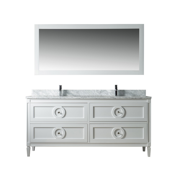 Homedee Vietnam Modern Wooden French Cream Style Bathroom Vanities Floor Flounted Bathroom Cabinet for Hotels Simple Vanity Combos