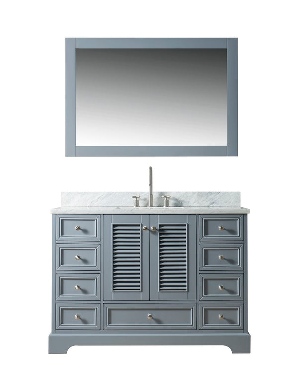 Homedee Classic Grey Bathroom Vanity Bathroom Cabinet with Mirror