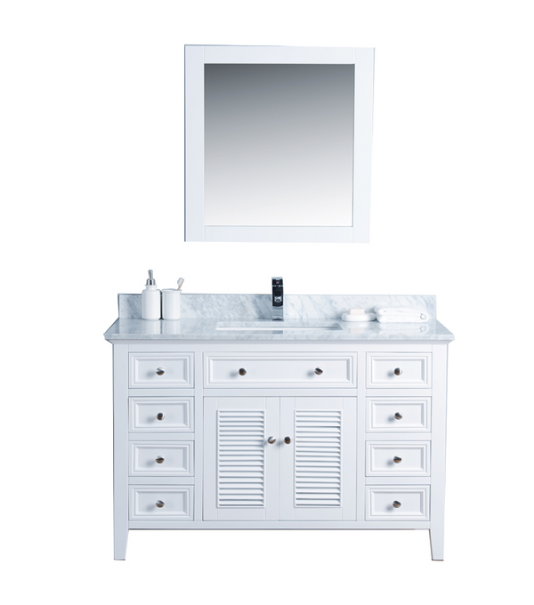Homedee wholesale French-style vintage white bathroom cabinets