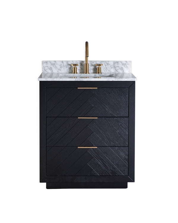 Homedee Modern Luxury Dark Bathroom Vanity Cabinet With Countertop