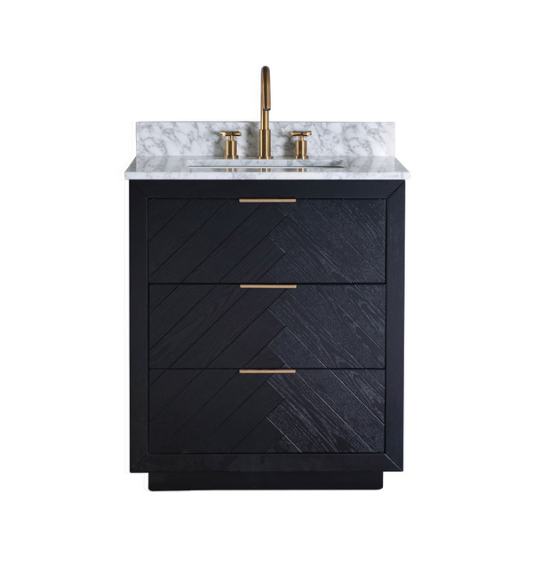 Homedee Modern Luxury Dark Bathroom Vanity Cabinet With Countertop