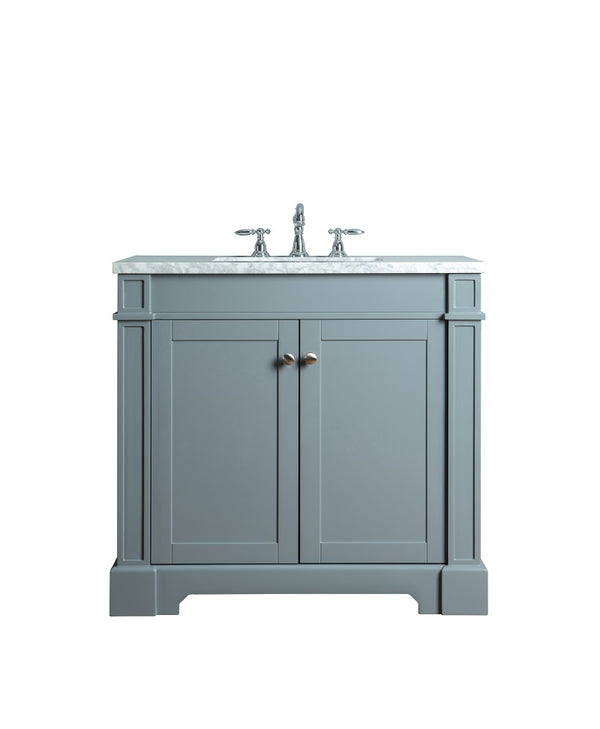 Homedee 36inch Solid Wood Bathroom Cabinet Modern Design Floor Mounted Vanity