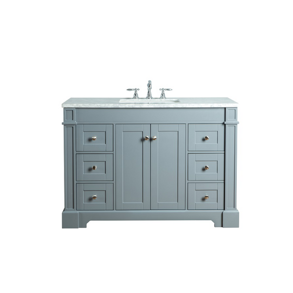 Homedee 48" Solid Wood Bathroom Vanity Cabinet Floor-Mounted Vietnamese Style Sink with Attractive Design