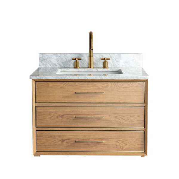 Homedee Modern European Bathroom Furniture Wood Vanity Cabinet Set with Single Sink