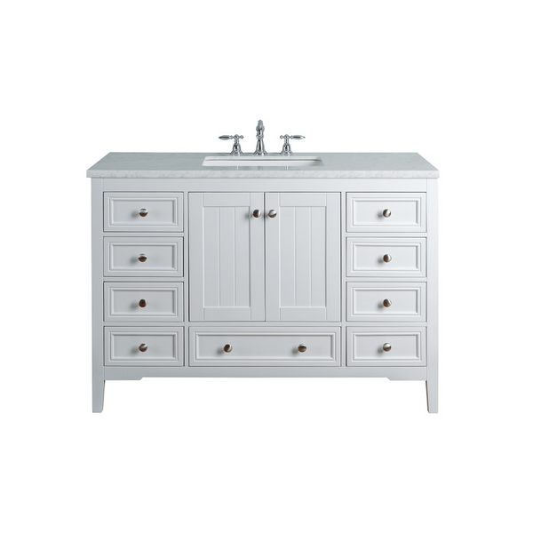 Homedee Modern American-Style Solid Wood Bathroom Cabinet Simple Vanity Combos for Hotels