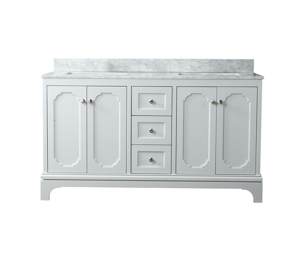 Homedee 60 Inch Double Sink Wooden Bathroom Cabinet with Mirror