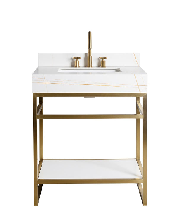 Homedee 30inch Modern Design Single Sink Floor-Mounted Bathroom Vanity Cabinet for Hotels