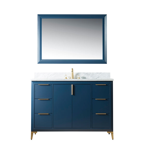 Homedee Traditional Design Solid Wood Bathroom Vanity Floor Standing Single Sink Cabinet with Enhanced Storage